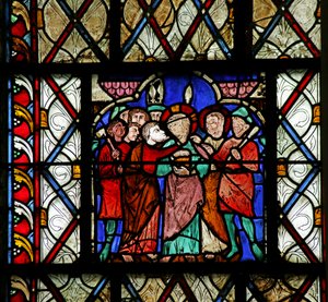 Vetrata raffigurante la Via Crucis da French School
